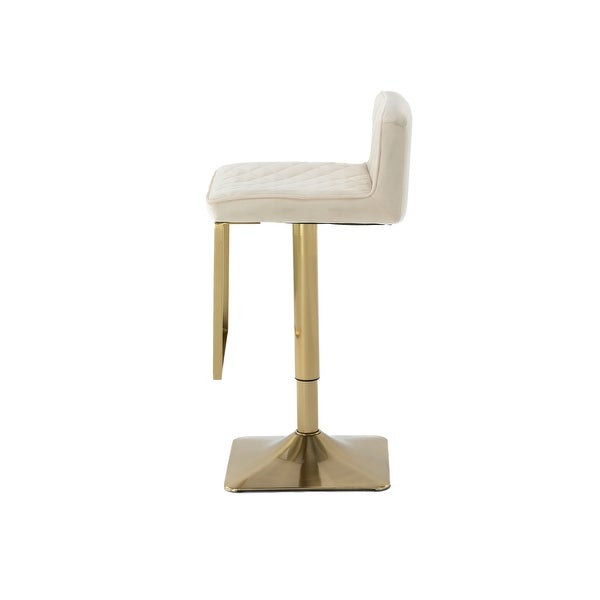 Swivel Velvet Barstool Chairs with Back ( 1pc/ctn )