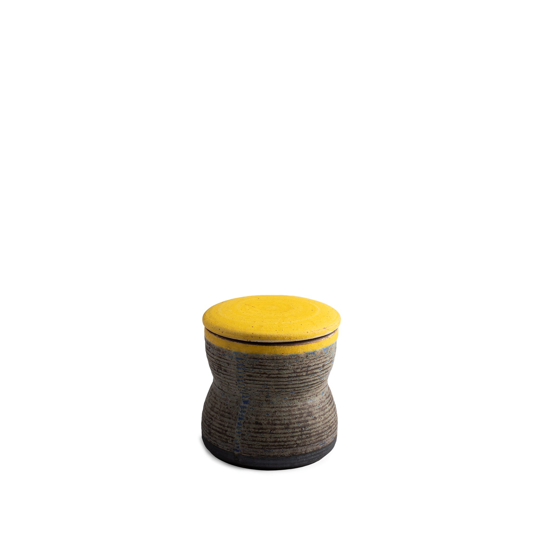 #56 Canister in Indigo with Yellow Lid