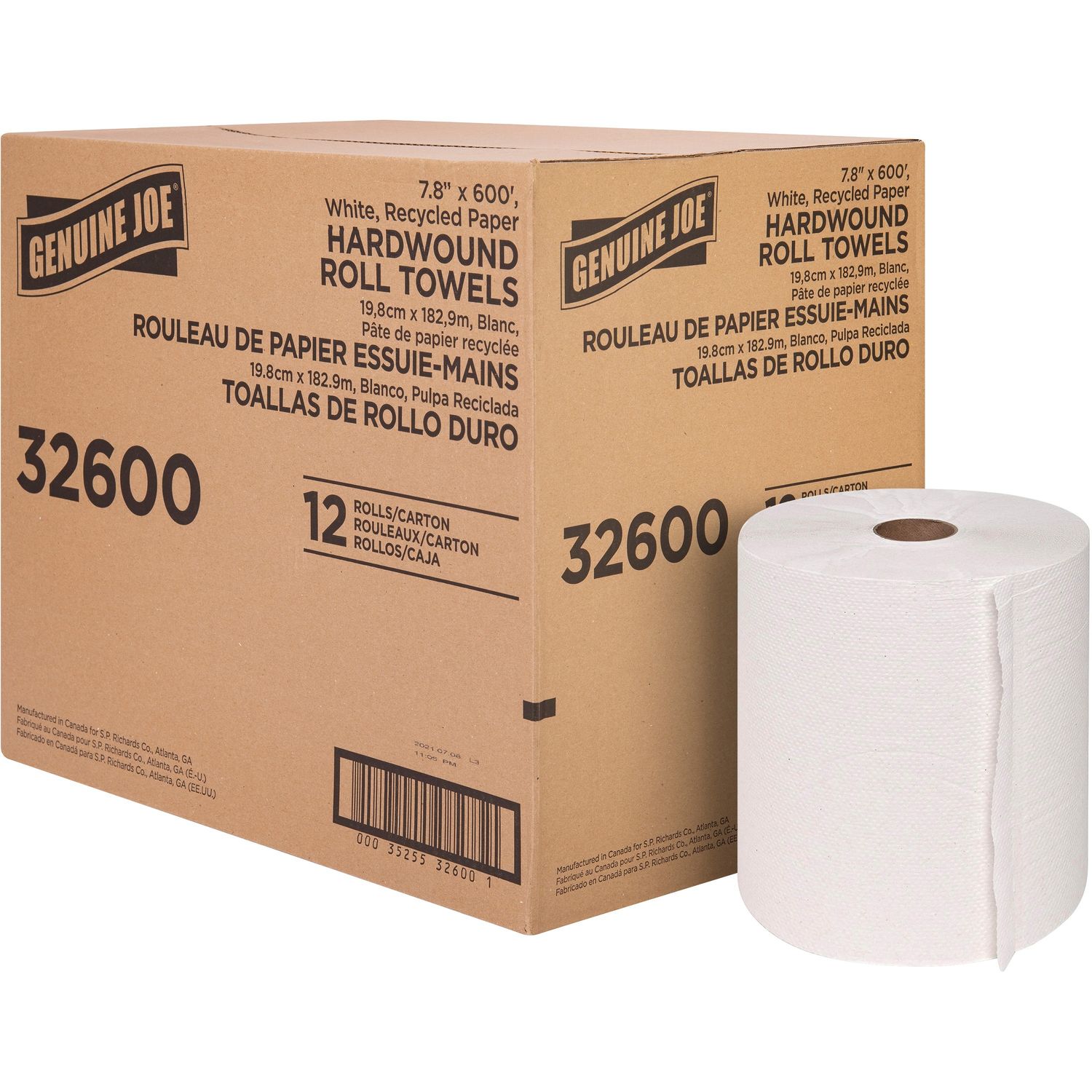 Hardwound Roll Paper Towels by Genuine Joe GJO32600