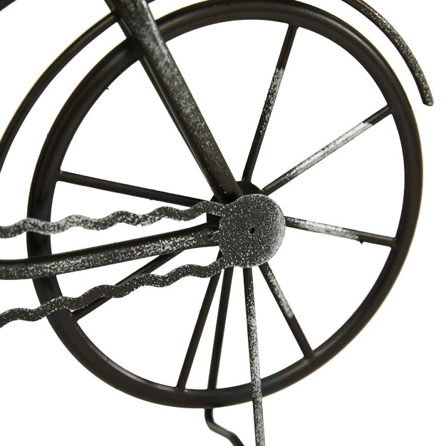 Set Of 2 Metal Bike Clocks Black white Olivia amp May