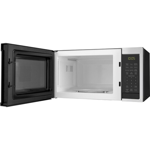 0.9 Cubic Foot Capacity Countertop Microwave Oven， Stainless， JES1095SMSS - none