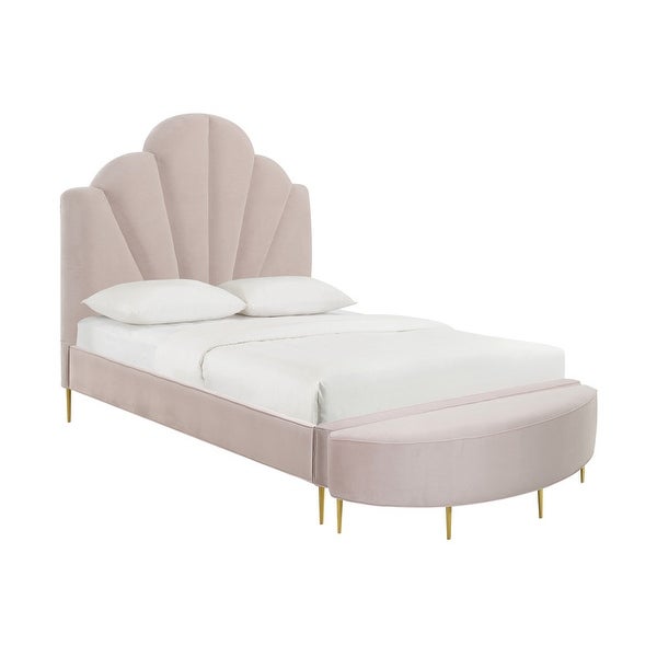 Bianca Velvet Bed and Bench Set - - 36006383