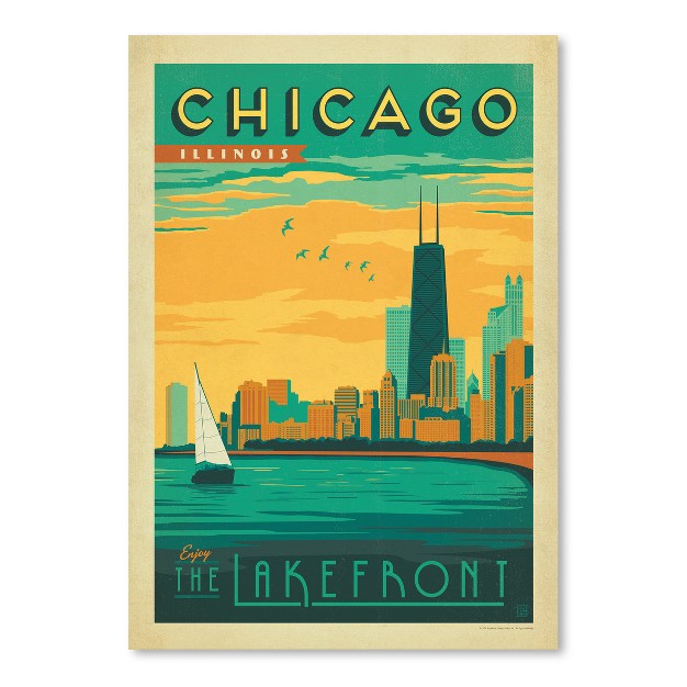 Americanflat Vintage Architecture Chicago Lakefront By Anderson Design Group Poster