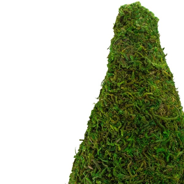 21 Green White Reindeer Moss Potted Artificial Floral Topiary Tree