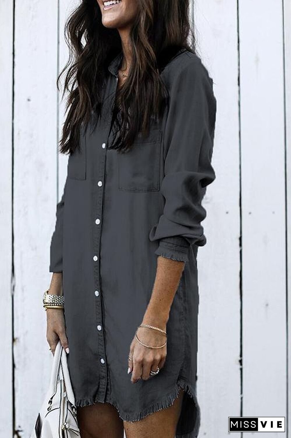 Denim Shirt Dress Overcoat