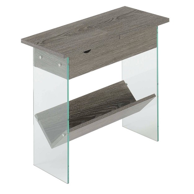 Soho Flip Top End Table With Charging Station Breighton Home