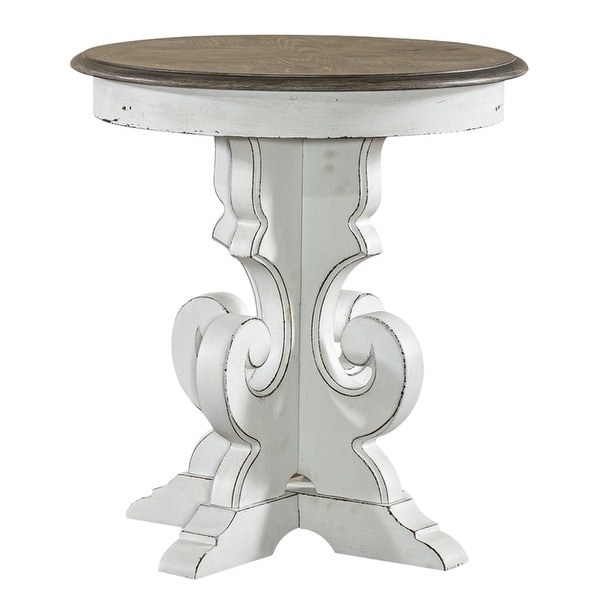 Magnolia Manor Antique White Round End Table