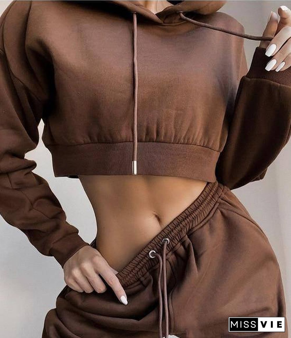 hirigin Winter Fashion Outfits for Women Tracksuit Hoodies Sweatshirt and Sweatpants Casual Sports 2 Piece Set Sweatsuits