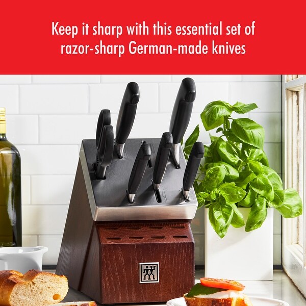 ZWILLING Four Star 7-pc Self-Sharpening Block Set - Black