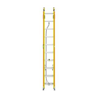 Werner 20 ft. GlideSafe Fiberglass Extension Ladder 300 lbs. Load Capacity Type IA Duty Rating T6220-2GS