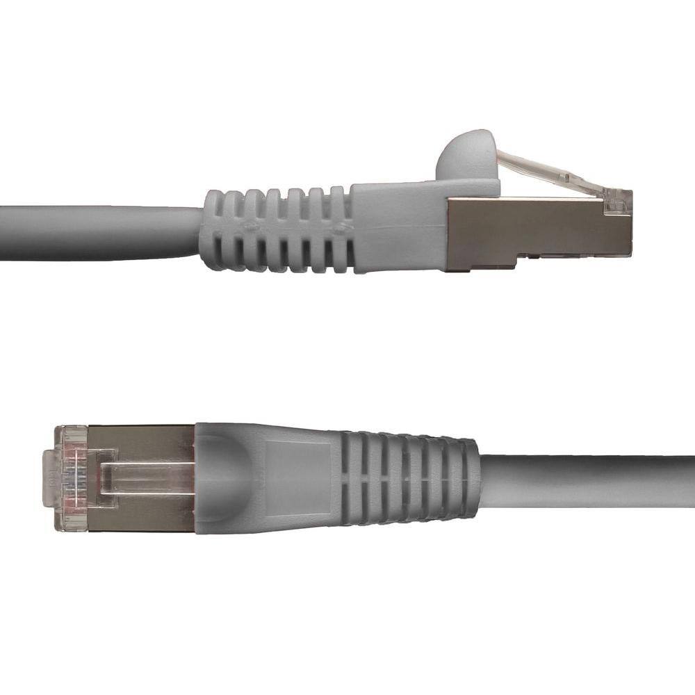 NTW 3 ft. Cat6 Snagless Shielded (STP) Network Patch Cable Gray 345-S6-003GY