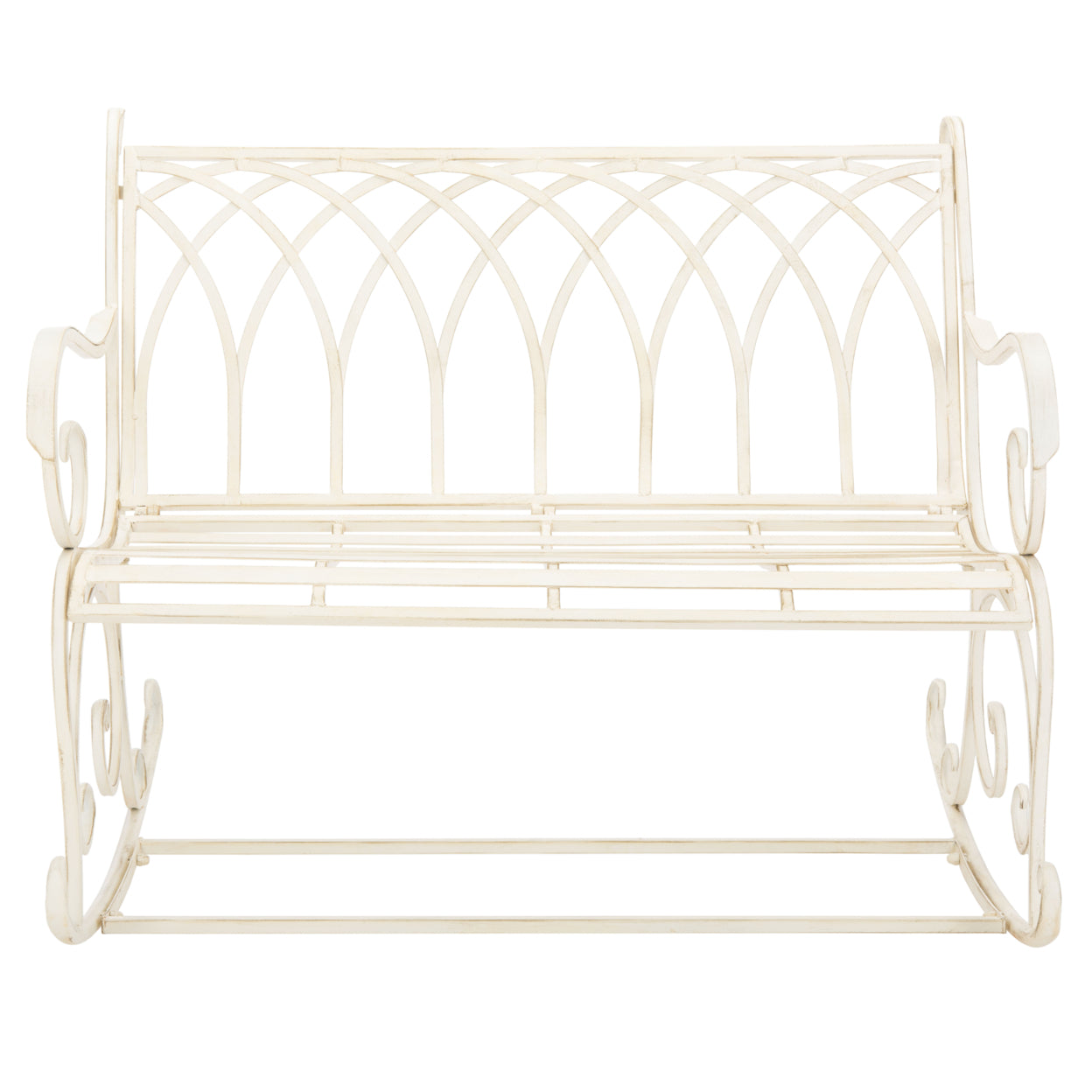 SAFAVIEH Outdoor Collection Ressi Rock Bench Pearl White