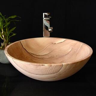 Above Counter Vessel Sink in Brown SANDSTONEROUND