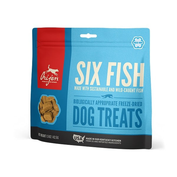 ORIJEN Grain Free Six Fish Freeze Dried Dog Treats andndash; Pet Empire and Supplies