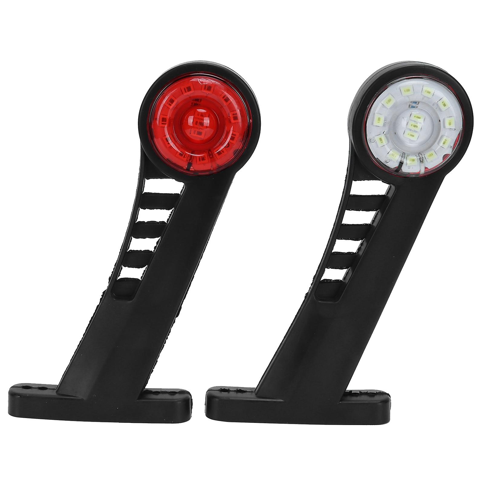 2pcs Dual Color 28led Truck Side Marker Lamp 24v Warning Signal Light Car Trailer Taillight