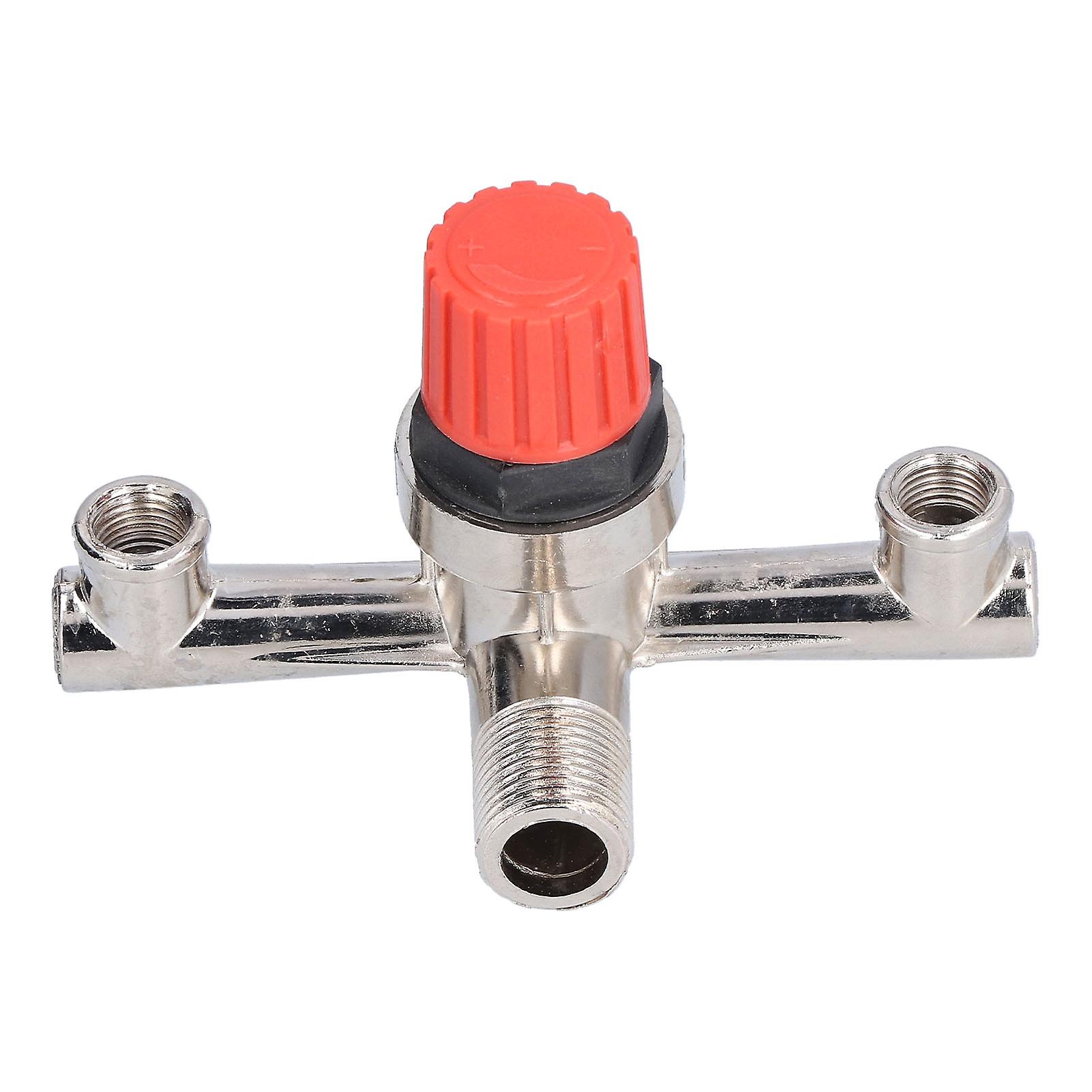 Air Compressor Switch Tube Double Outlet Metal Valve Nonadjustable Fitting Accessory