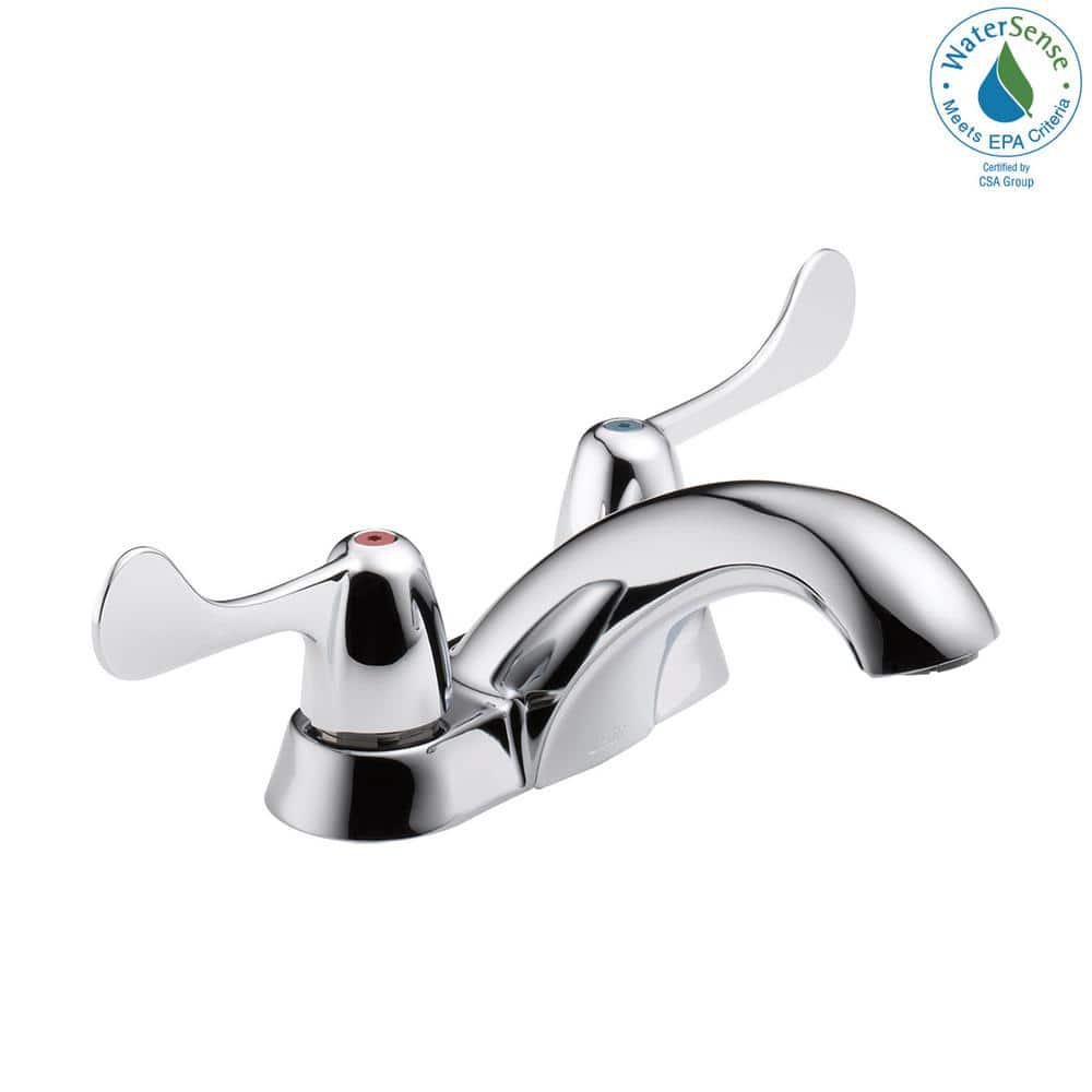 Delta Commercial 4 in Centerset 2Handle Bathroom Faucet in Chrome