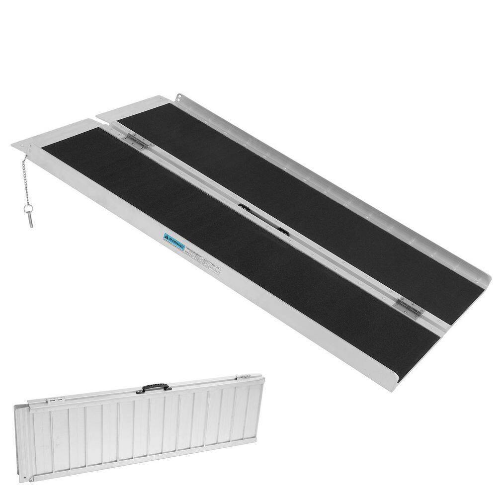 Karl home 4 ft. Portable Aluminum Folding Ramp Suitable Compatible with Wheelchair Mobile Scooters Steps Home Stairs Doorways 721920939927