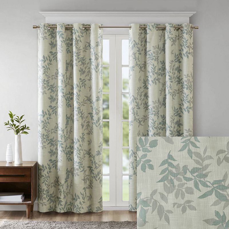 SunSmart Blackout 1-Panel April Botanical Window Curtain