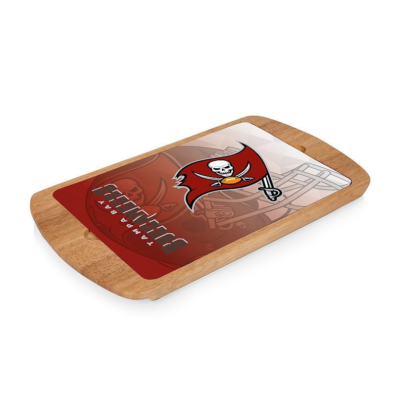 Picnic Time Tampa Bay Buccaneers Billboard Glass Top Serving Tray