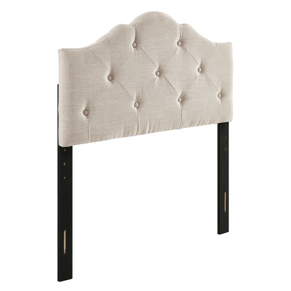 Charlie Upholstered Tufted Round Headboard - - 35372119