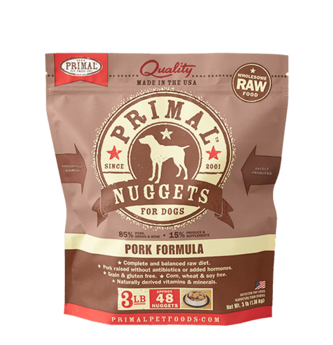 Primal Raw Frozen Pork Formula Nuggets For Dogs