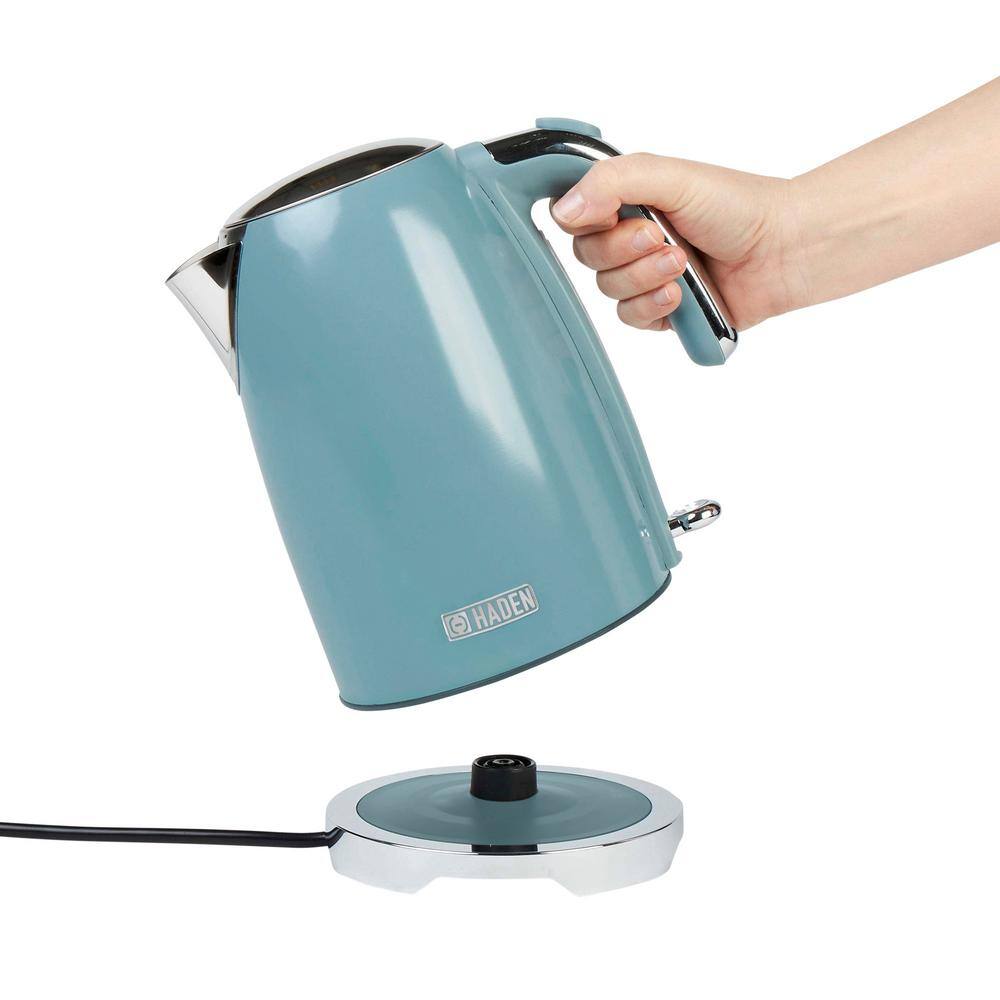 HADEN Brighton 1.7 l 7-Cup Sky Blue Stainless Steel Electric Kettle with Auto Shut-Off and Boil-Dry Protection 75076