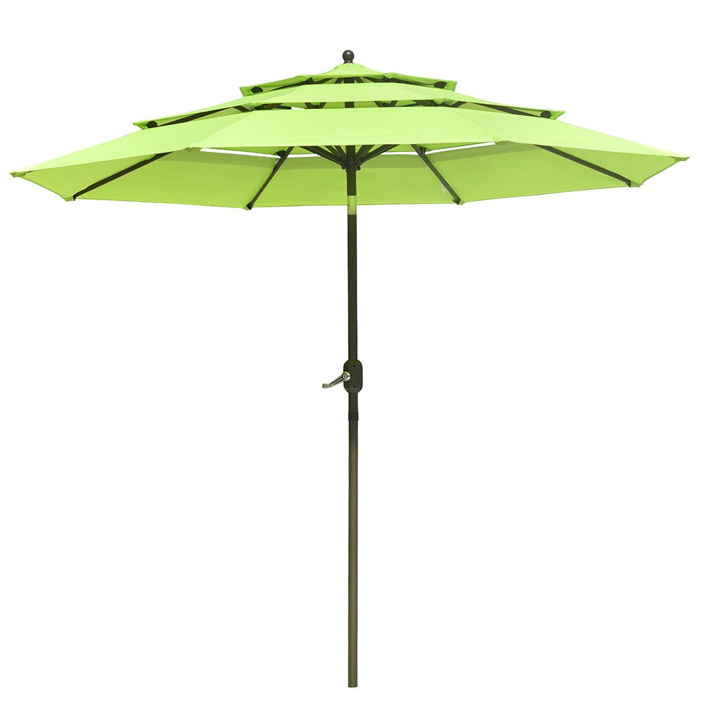 Yescom 9ft 8-Rib Patio Outdoor Market Umbrella 3-Tiered Tilt