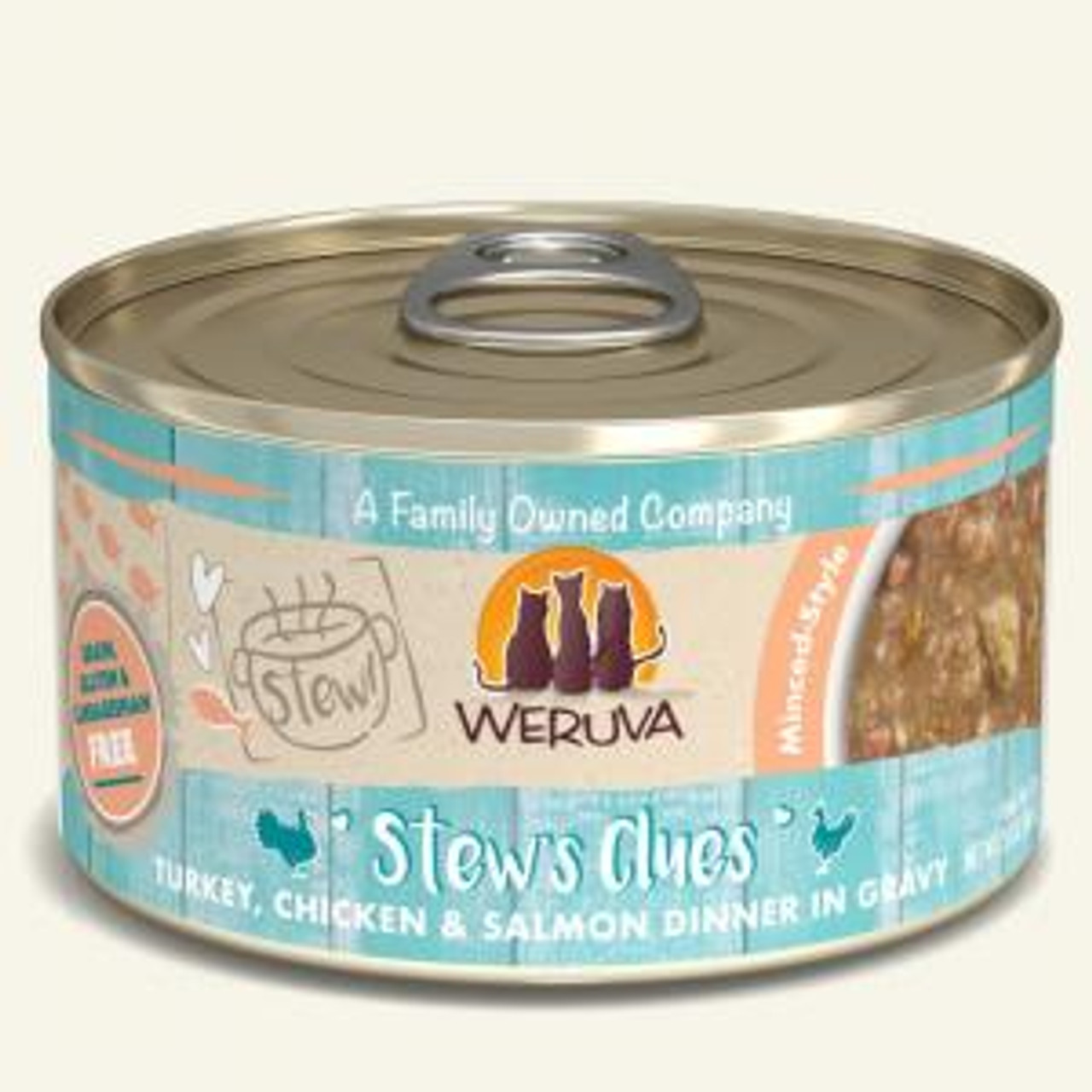 Weruva Stew's Clues Turkey/Chicken/Salmon， 5.5oz