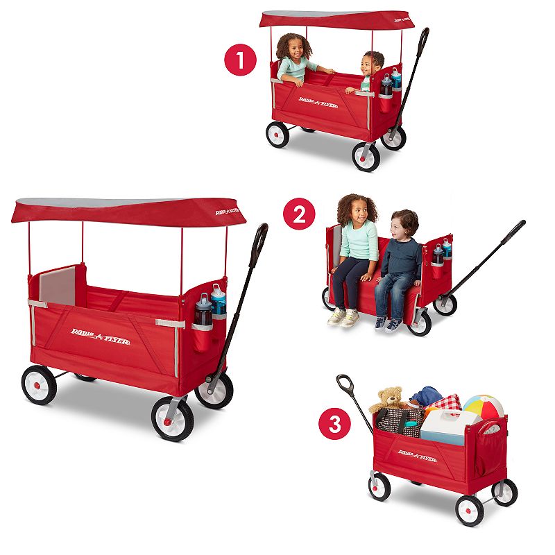 Radio Flyer 3-in-1 Off-Road EZ Fold Wagon with Canopy