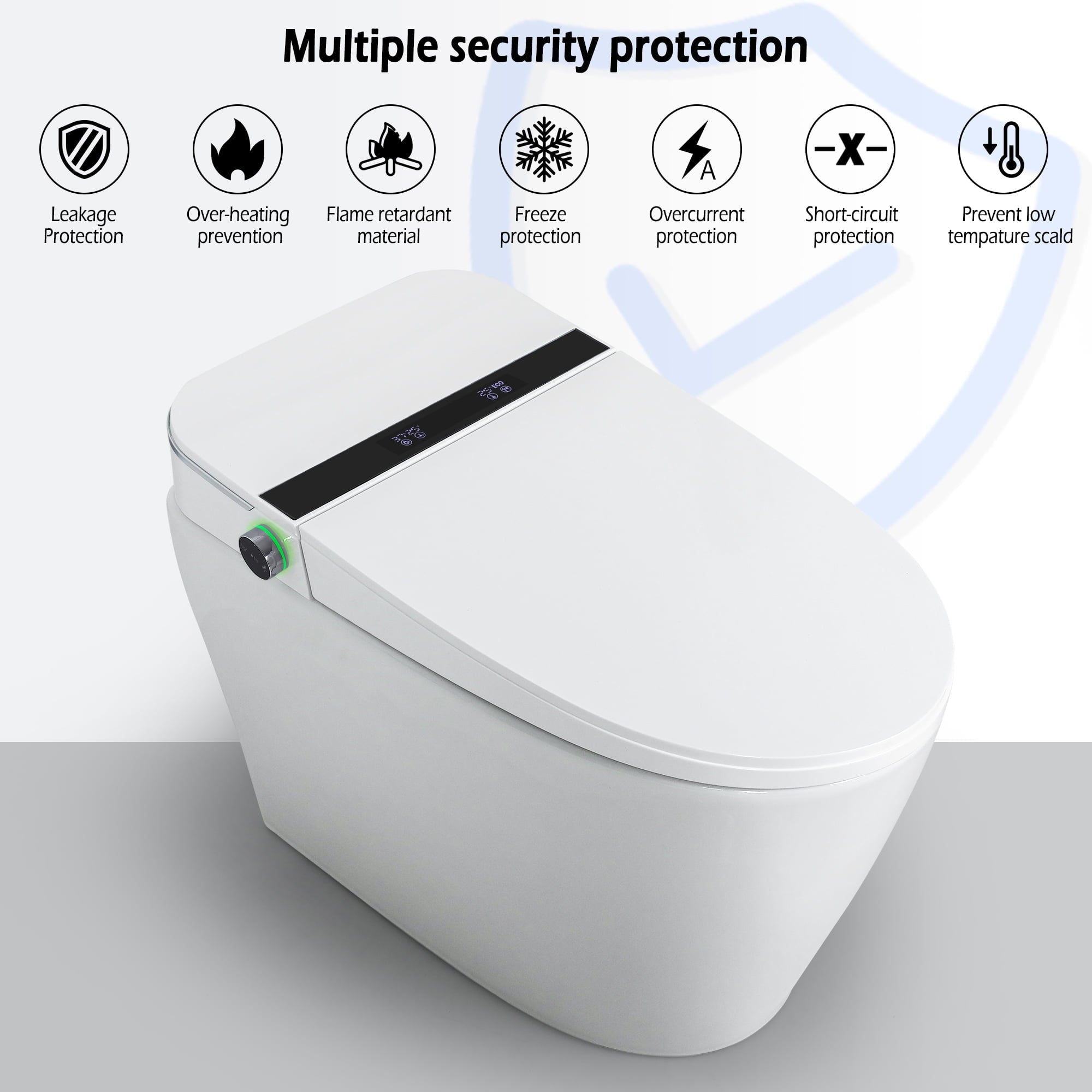 Ukeep 2023 Smart Bidet Toilet, One Piece Toilet with Auto Open/Close Lid, Auto Dual Flush, Heated Seat, UV LED Sterilization, Warm Water and Dry