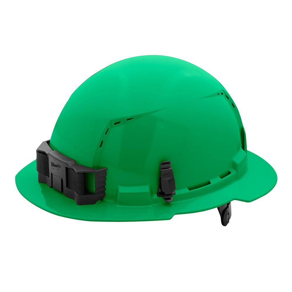 MW BOLT Green Type 1 Class C Full Brim Vented Hard Hat with 6 Point Ratcheting Suspension 48-73-1227