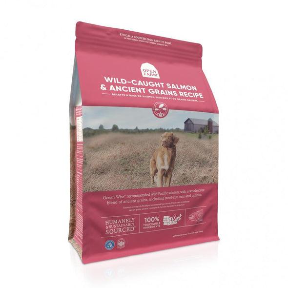 OPEN FARM WILD CAUGHT SALMON and ANCIENT GRAINS DRY DOG FOOD;