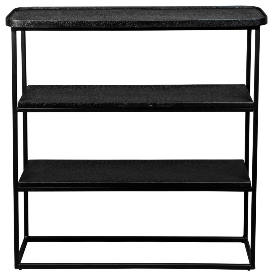 Black Console Table with Shelves  Dutchbone Winston   Industrial   Console Tables   by Oroa   Distinctive Furniture  Houzz