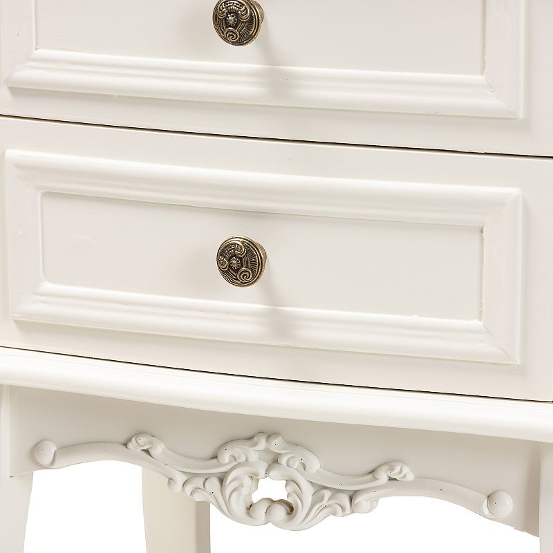 Baxton Studio Darla White Nightstand