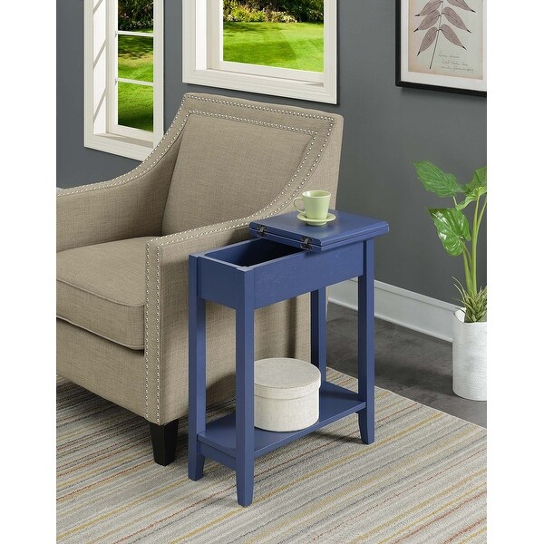 Copper Grove Aubrieta Narrow Flip Top Storage End Table