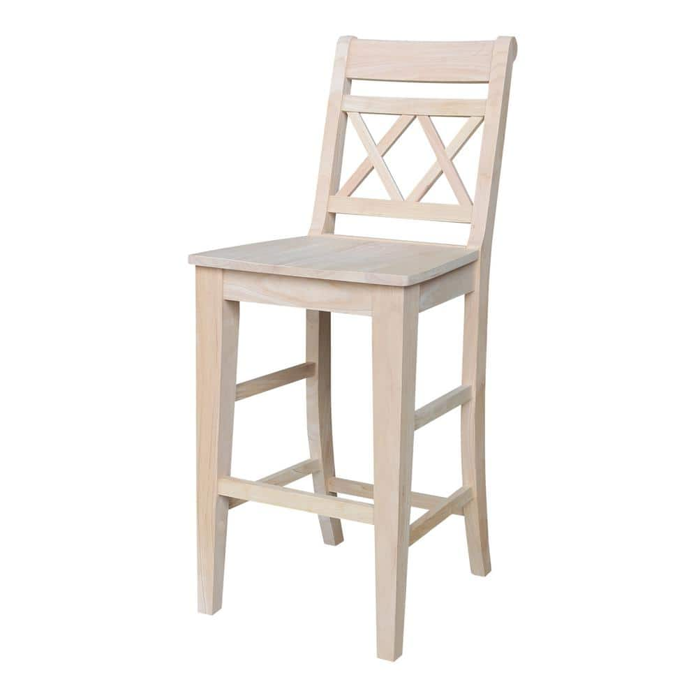 International Concepts Canyon 30 in. H Unfinished Solid Wood Bar Stool S-473