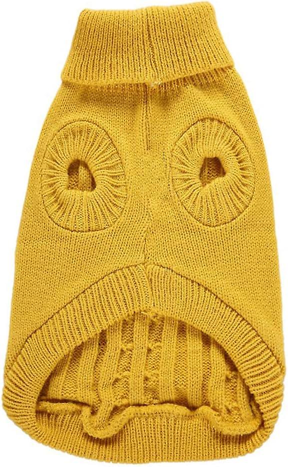 Dog Sweater， Warm Pet Sweaters Dogs Large Dogs， Cute Knitted Classic Cat Sweater Dog Clothes Coat For Girls Boys Dog Puppy Cat(medium，yellow)