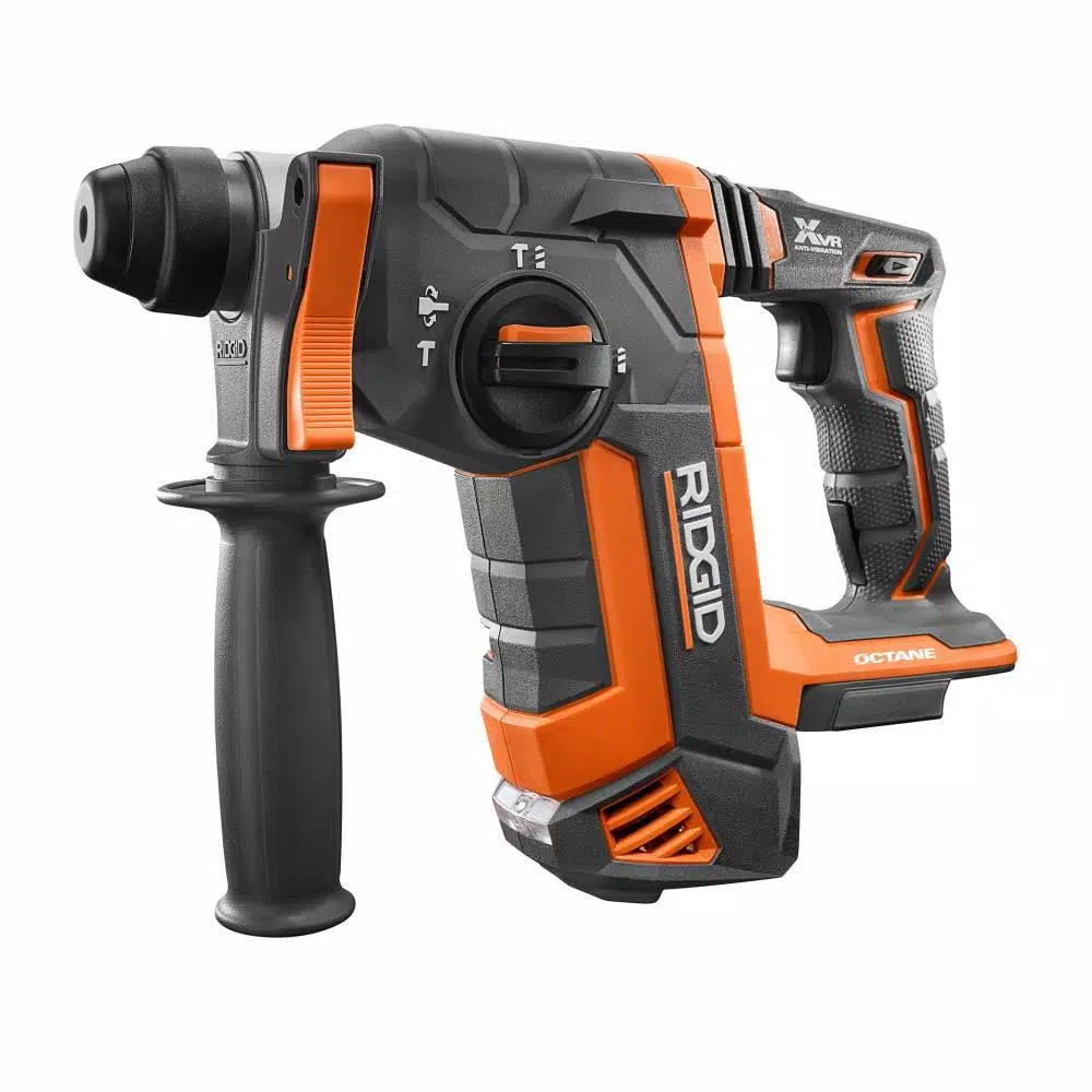 RIDGID 18-Volt OCTANE Cordless Brushless 1 in. SDS-Plus Rotary Hammer (Tool Only) and#8211; XDC Depot