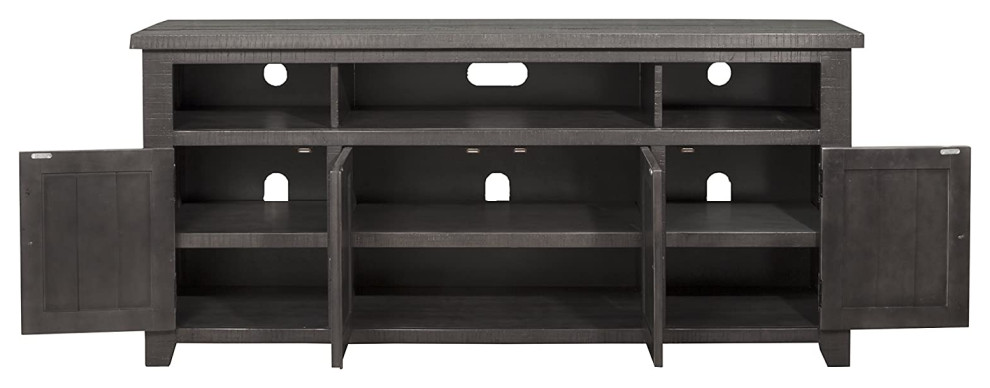 Rustic TV Stand  3 Open Compartments and 3 Storage Cabinets   Rustic   Entertainment Centers And Tv Stands   by Decorn  Houzz