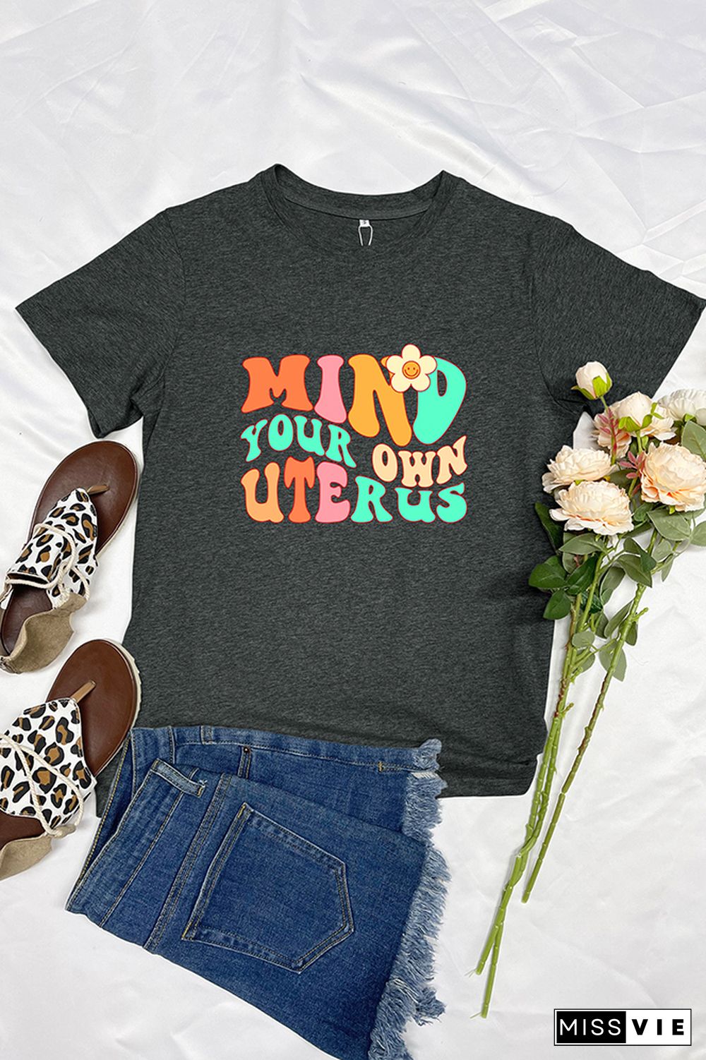 Mind your own Uterus Graphic Tee Wholesale