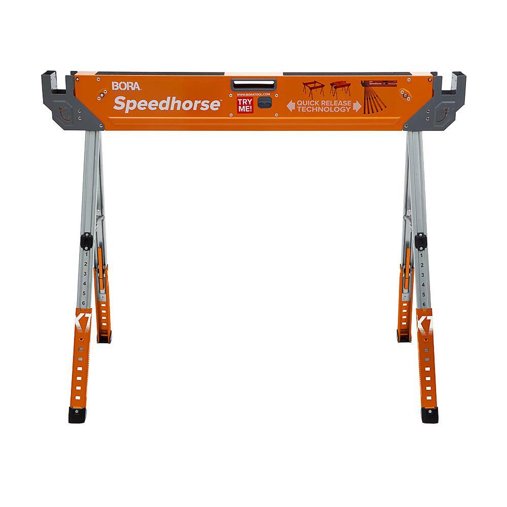 BORA 30 in. to 36 in. H Steel Speed Horse XT Adjustable Height Sawhorse with Auto Release Legs PM-4550