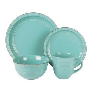 American Atelier Madelyn 16-Piece Casual Seafoam Stone Dinnerware Set (Service for 4) 6518-16se-rb