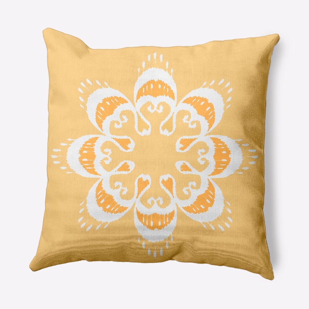 Ikat Mandala Decorative Throw Pillow