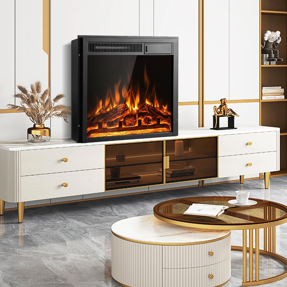 Electric Fireplace Insert 5100 BTU Recessed Fireplace Heater
