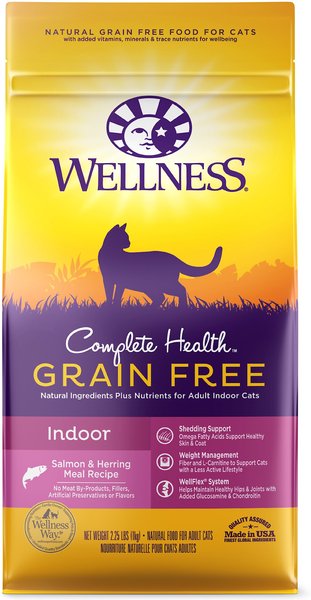 Wellness Complete Health Natural Salmon and Herring Indoor Grain-Free Dry Cat Food