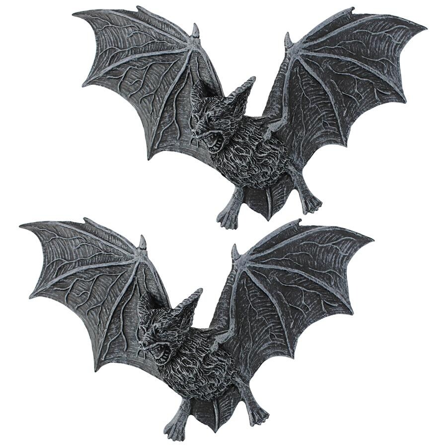 Design Toscano The Vampire Bats of Castle Barbarosa Wall Sculptures: Set of 2