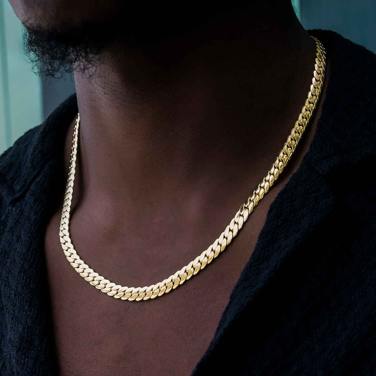 South Beach Cuban™ Chain in Yellow Gold- 8mm