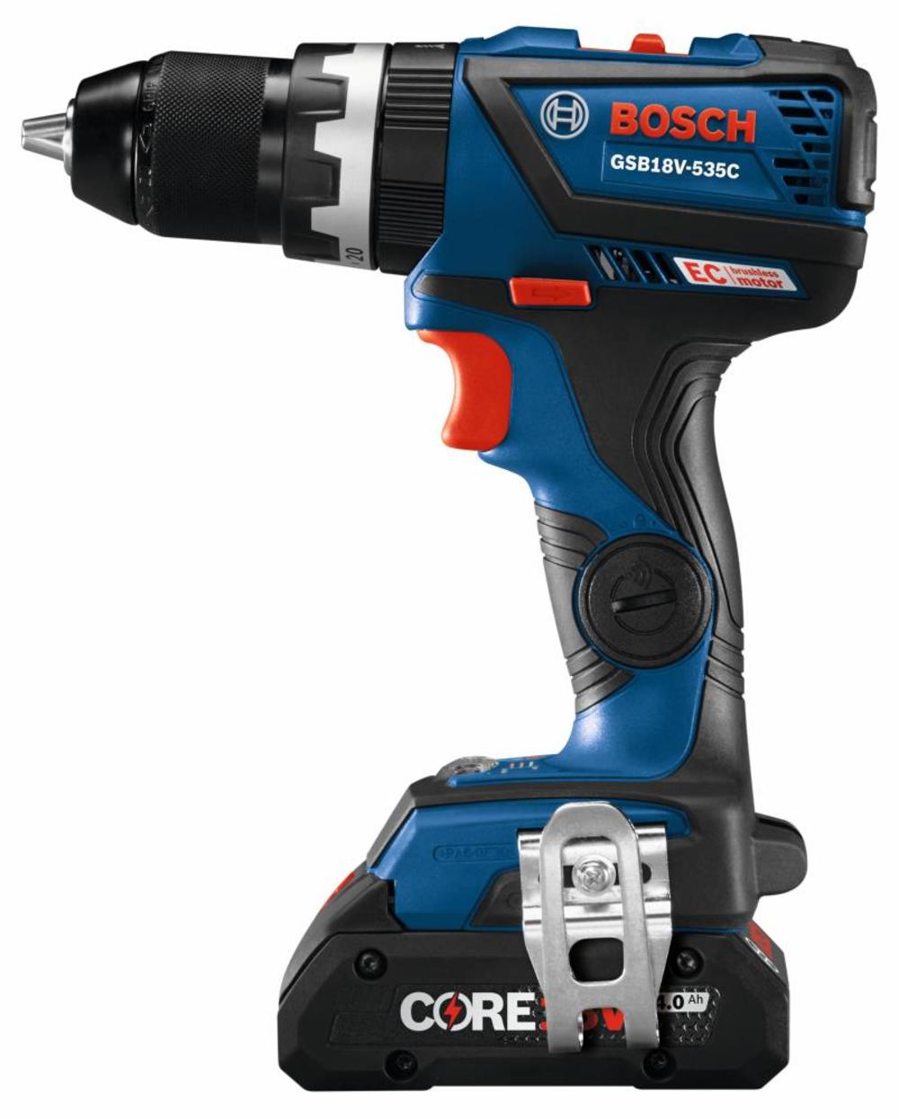 18 V EC Brushless Connected-Ready Compact Tough 1/2 In. Hammer Drill/Driver with (1) CORE18 V 4.0 Ah Compact Battery Kit ;