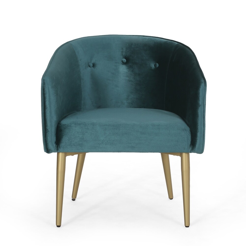 Deshler Modern Glam Tufted Velvet Dining Chair by Christopher Knight Home   27.50\